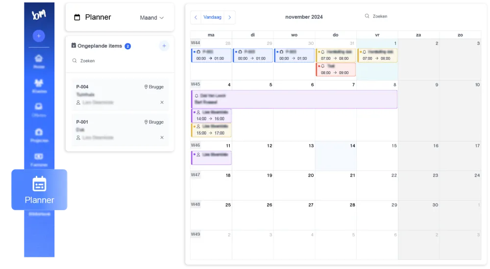 Planning facturatieprogramma