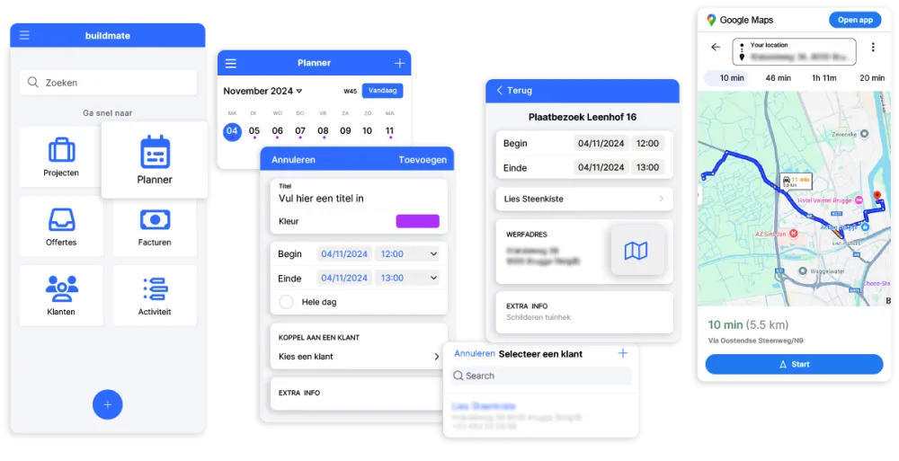 Planner buildmate app