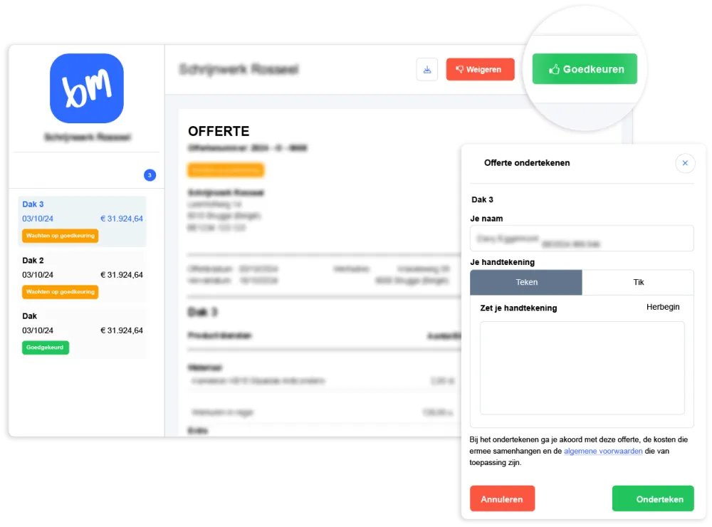 Digitaal ondertekenen offerte
